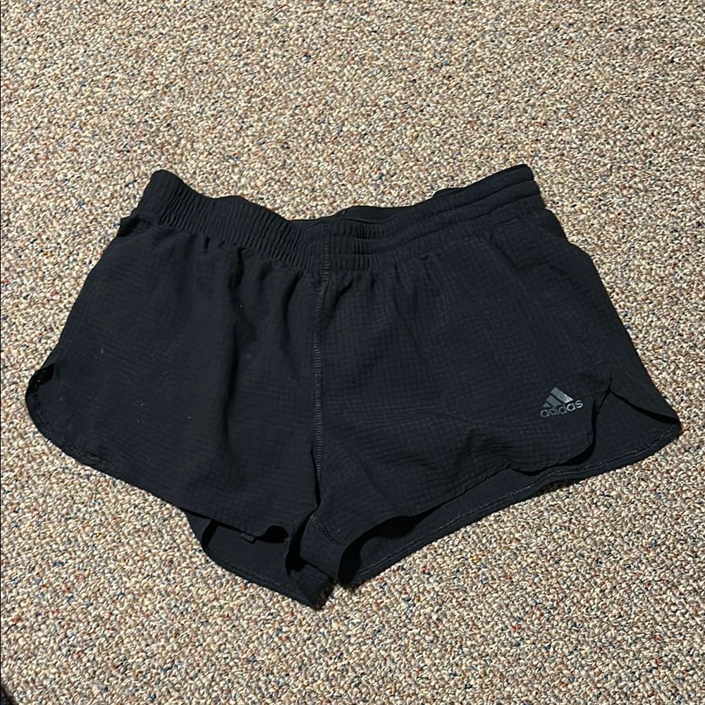 Adidas Black Athletic Shorts Lightweight Elastic Waist